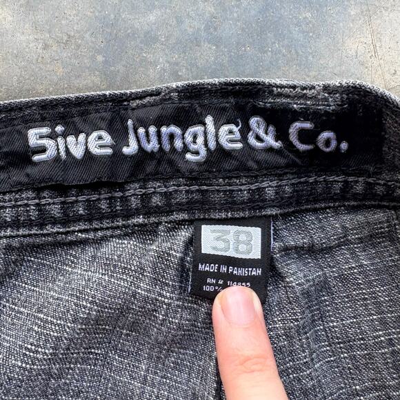 Vintage baggy southpole style black wide leg jeans - Picture 6 of 6